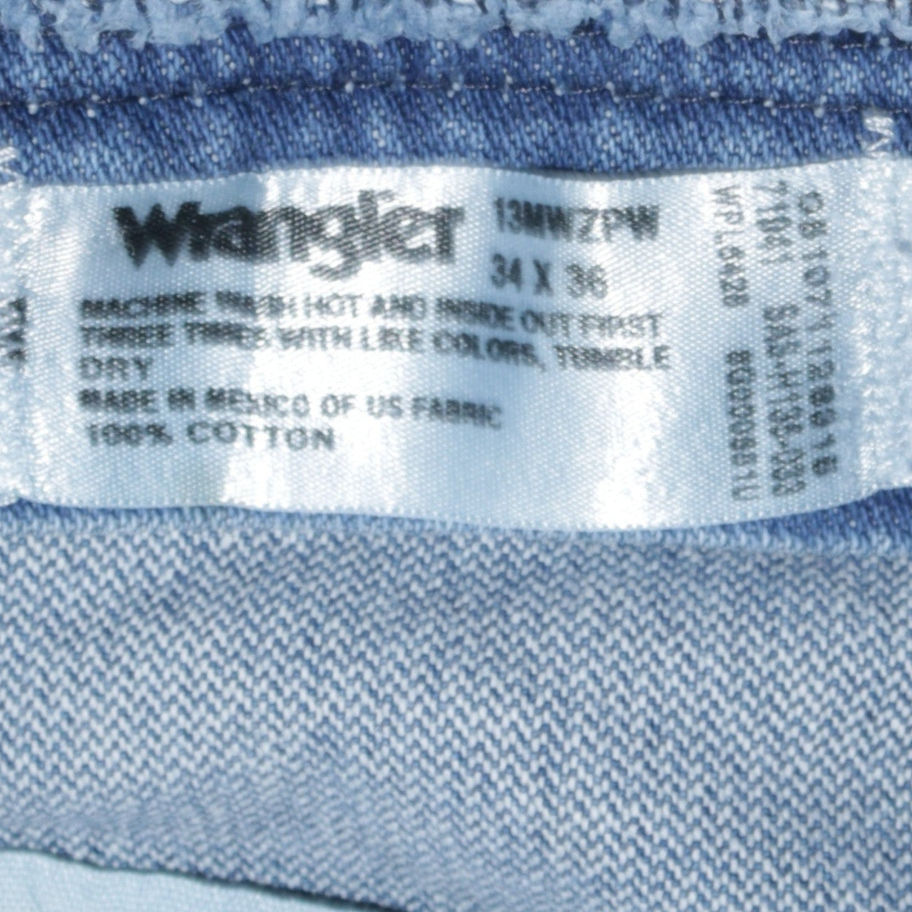 Wrangler Men's Blue Straight Regular Fit Denim Jeans 34x36