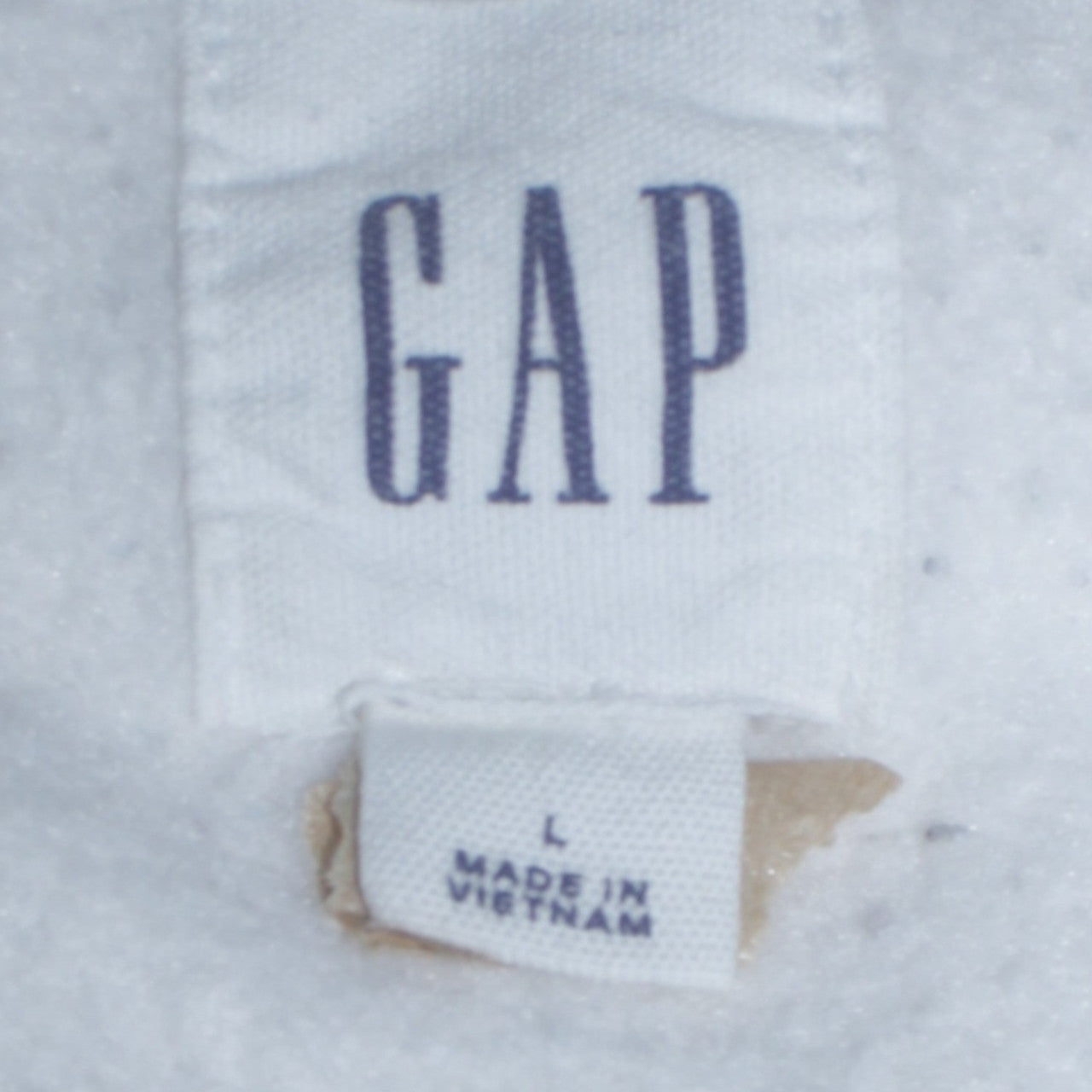 GAP Men's White Grey Logo 1969 Crew Neck Pullover Sweatshirt L