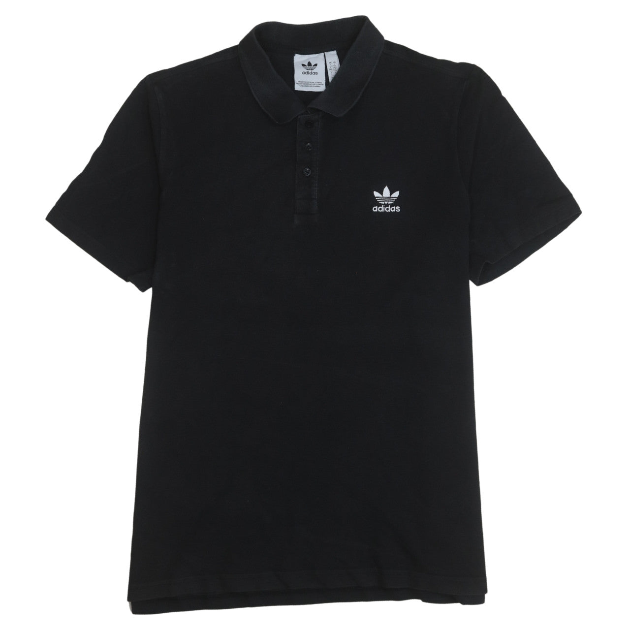 Adidas Men's Black Polo Shirt L Classic Fit Short Sleeve Cotton