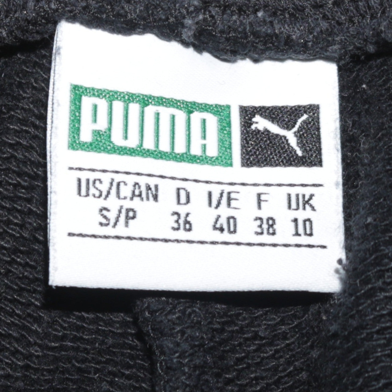 Puma Women’s Black Jogger Trousers Size 10 Side Stripe Activewear
