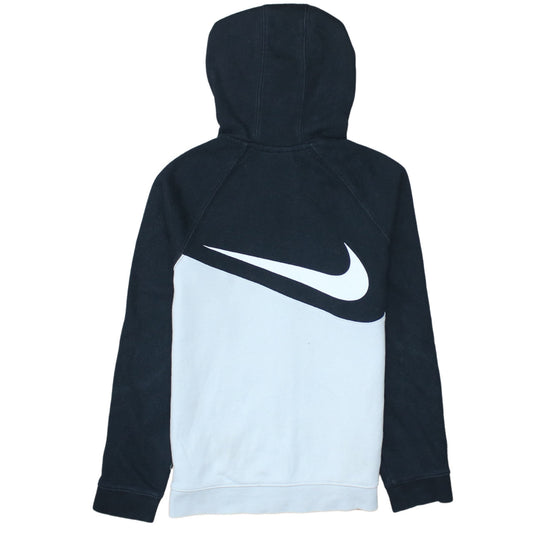 Nike Boys Black Full Zip Hoodie Size L 147-158cm Colourblock Sportswear
