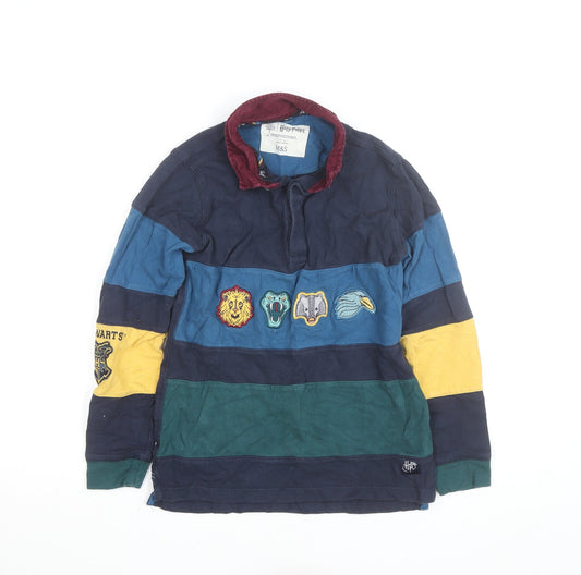 Marks & Spencer Boys Harry Potter Multi-Colour Long Sleeve Rugby Jumper 10-11 Years
