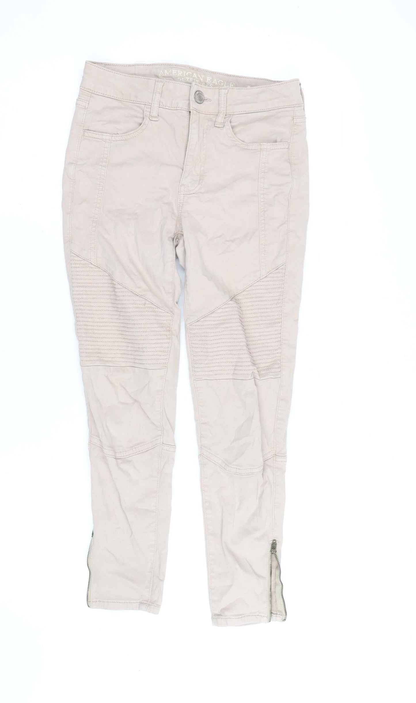American Eagle Women’s Beige Cargo Skinny Trousers Size 6