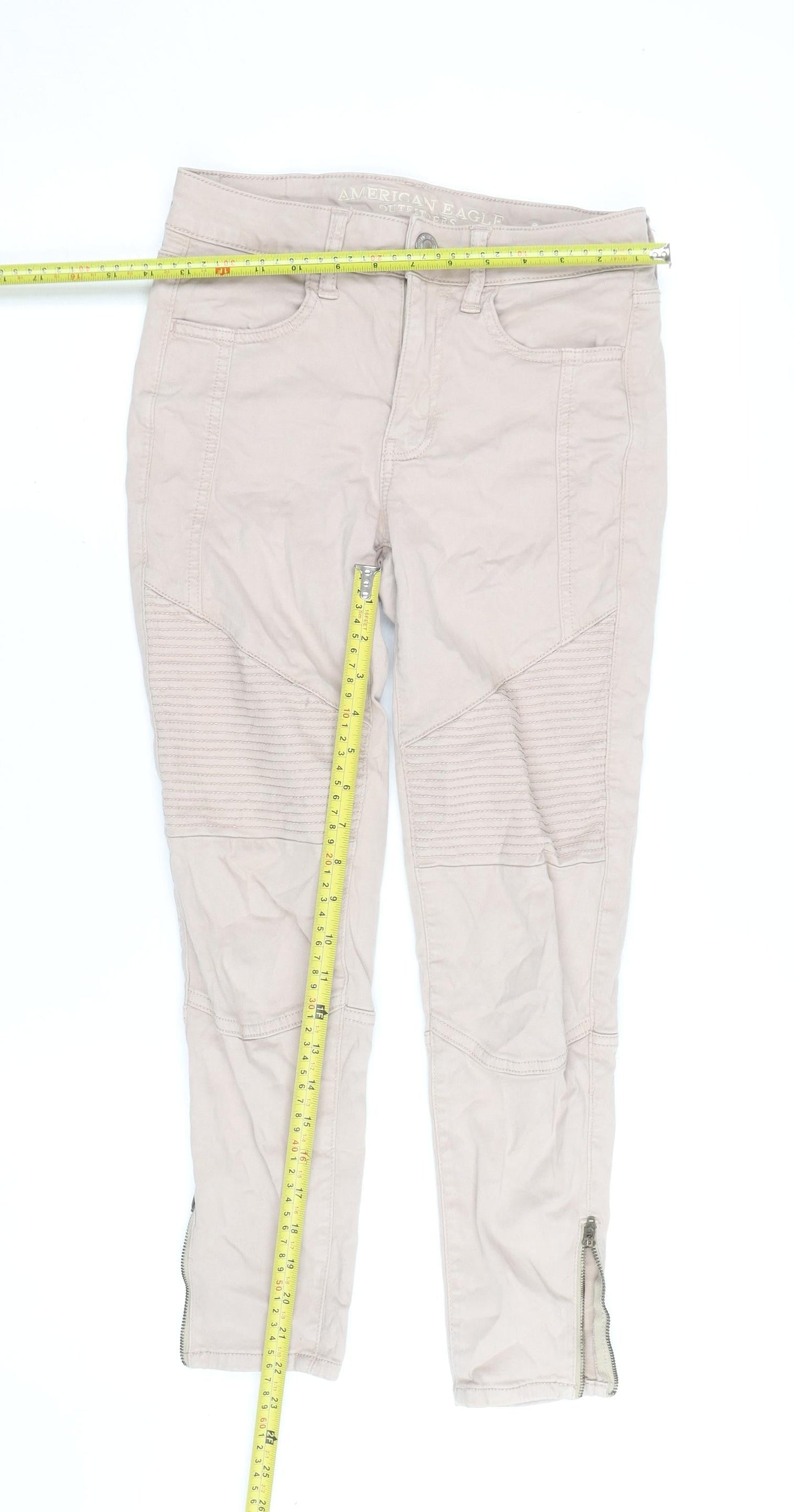 American Eagle Women’s Beige Cargo Skinny Trousers Size 6