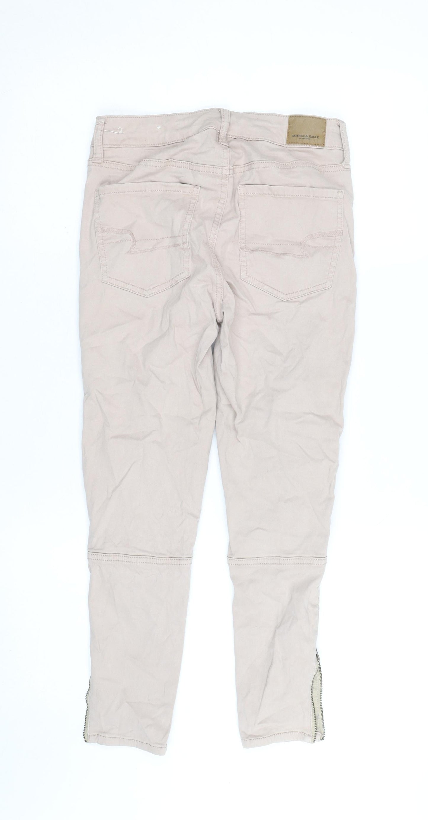 American Eagle Women’s Beige Cargo Skinny Trousers Size 6