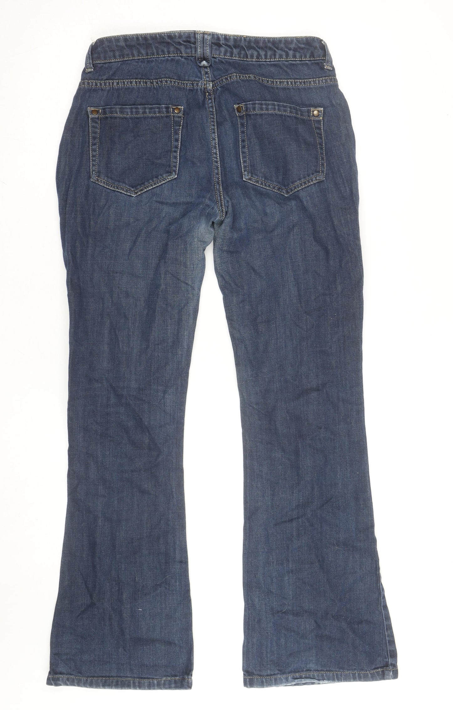 Etam Women Blue Bootcut Stretch Denim Jeans Size 14