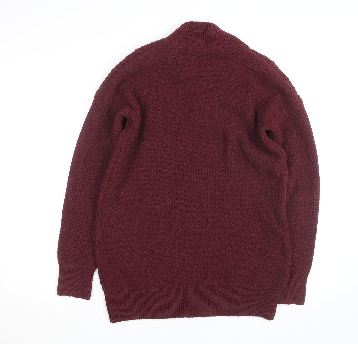 Dunnes Stores Women's Red Cable-Knit Roll Neck Jumper XS