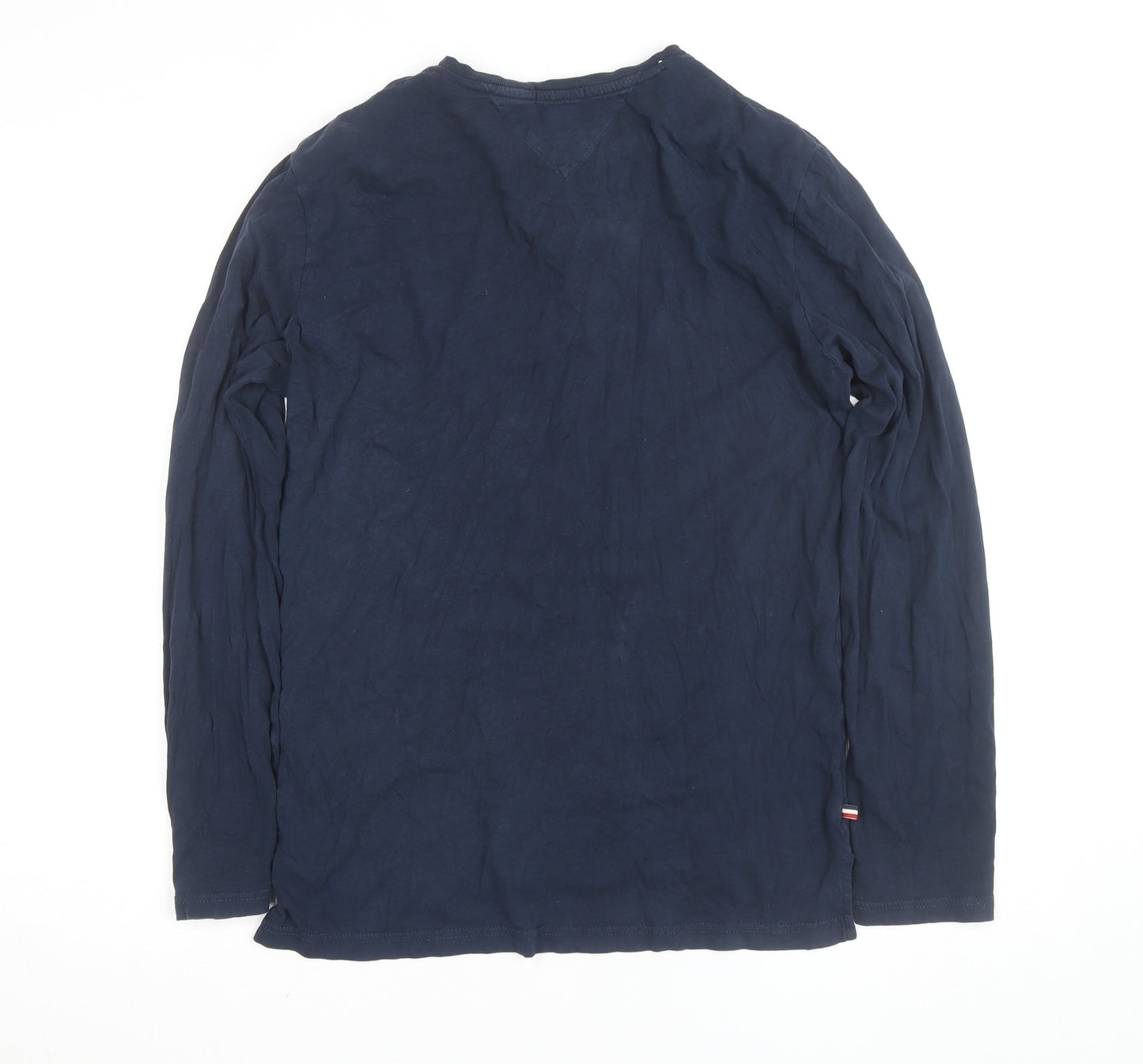 Tommy Hilfiger Denim Men’s Blue Long Sleeve Henley Shirt Size S