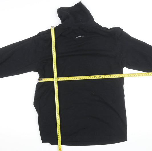 Crane Women Black L Basic Activewear Jacket Lightweight Stretch