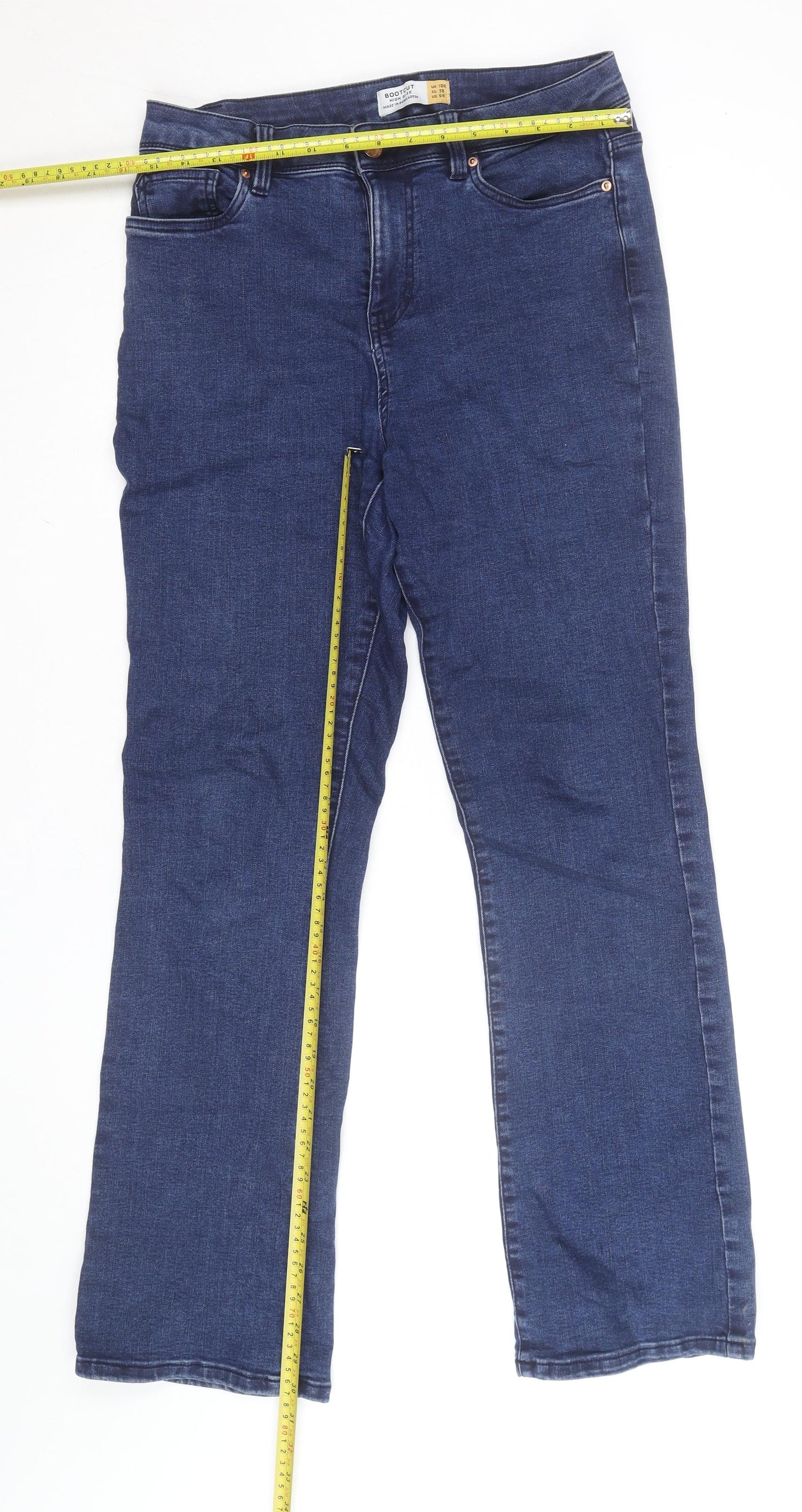 Next Women’s Blue Bootcut High Rise Denim Jeans Size 10 Regular