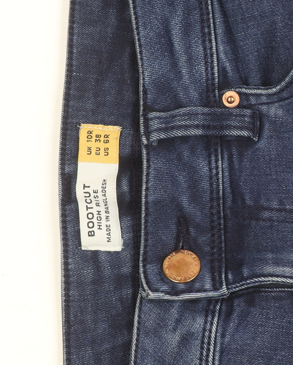 Next Women’s Blue Bootcut High Rise Denim Jeans Size 10 Regular
