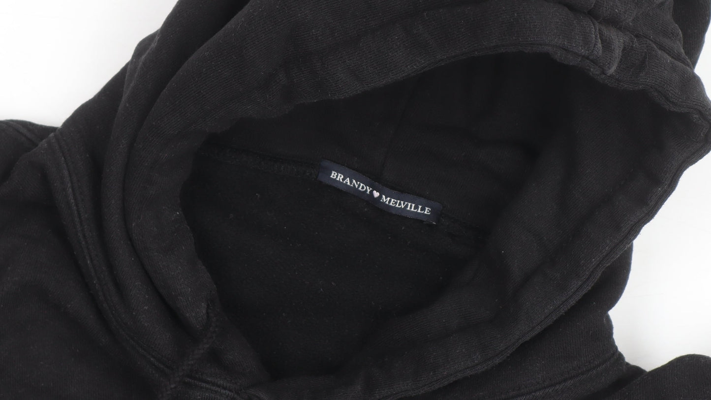 Brandy Melville Women Black Hellraiser Dragon Print Pullover Hoodie One Size