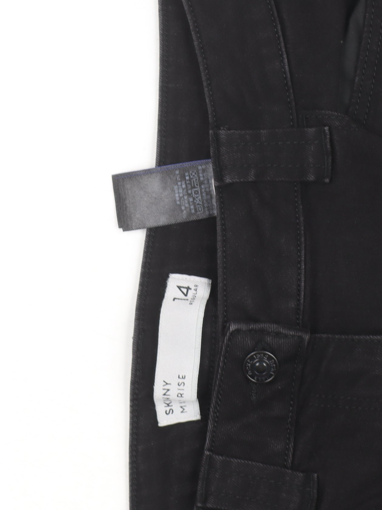 Next Women’s Black Skinny Mid Rise Cargo Trousers Size 14