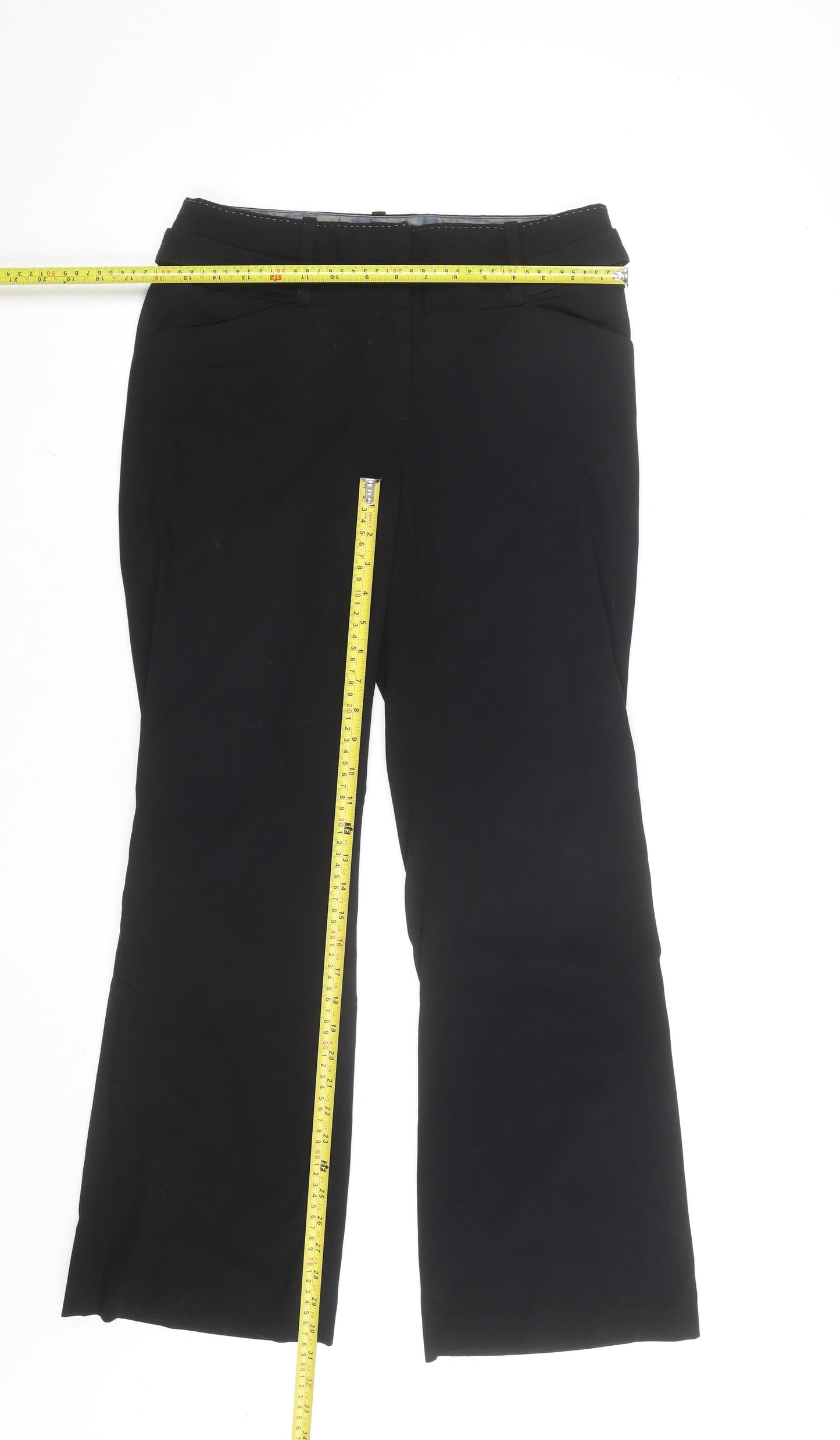 Next Women Black Size 10 Regular Bootcut Dress Trousers