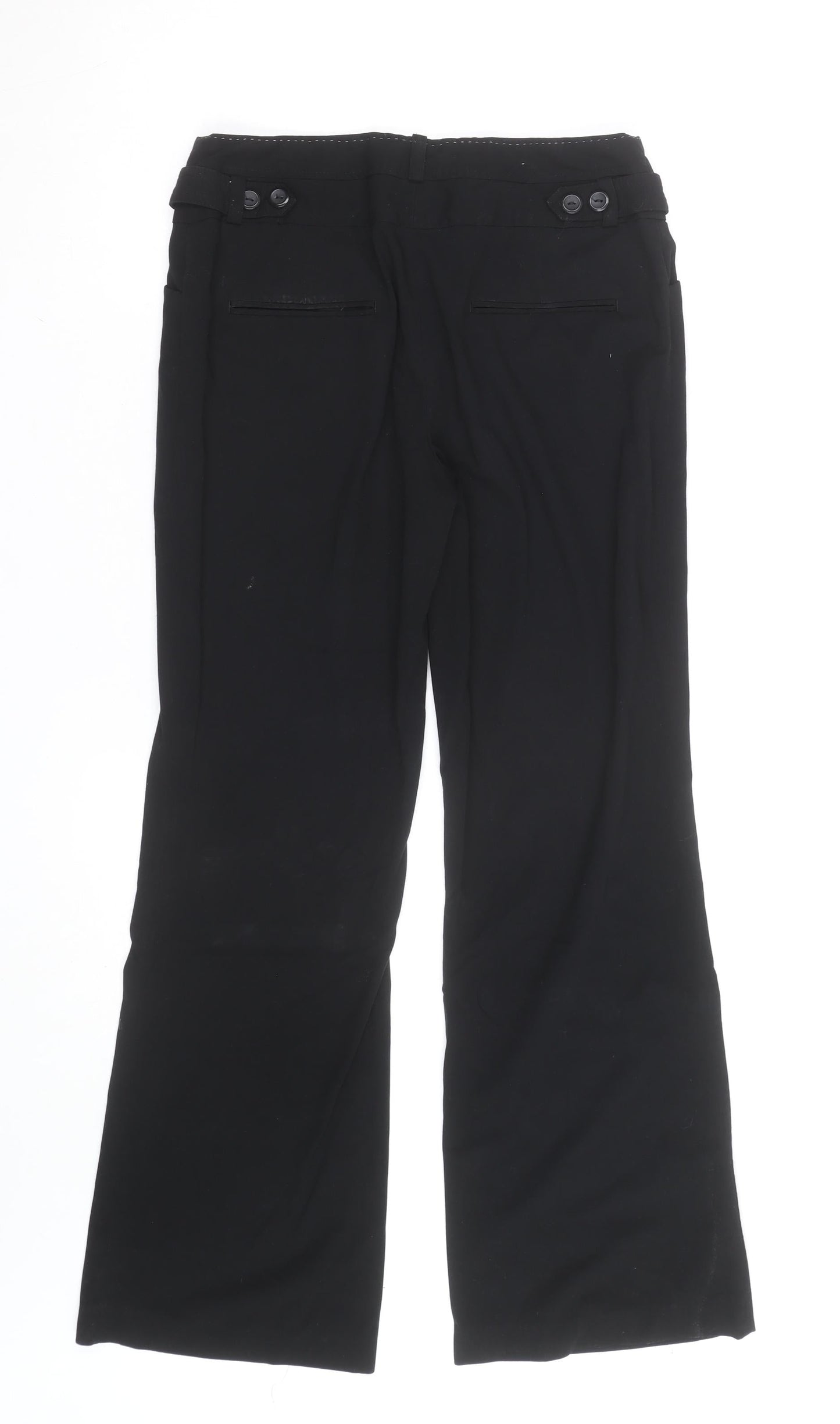 Next Women Black Size 10 Regular Bootcut Dress Trousers