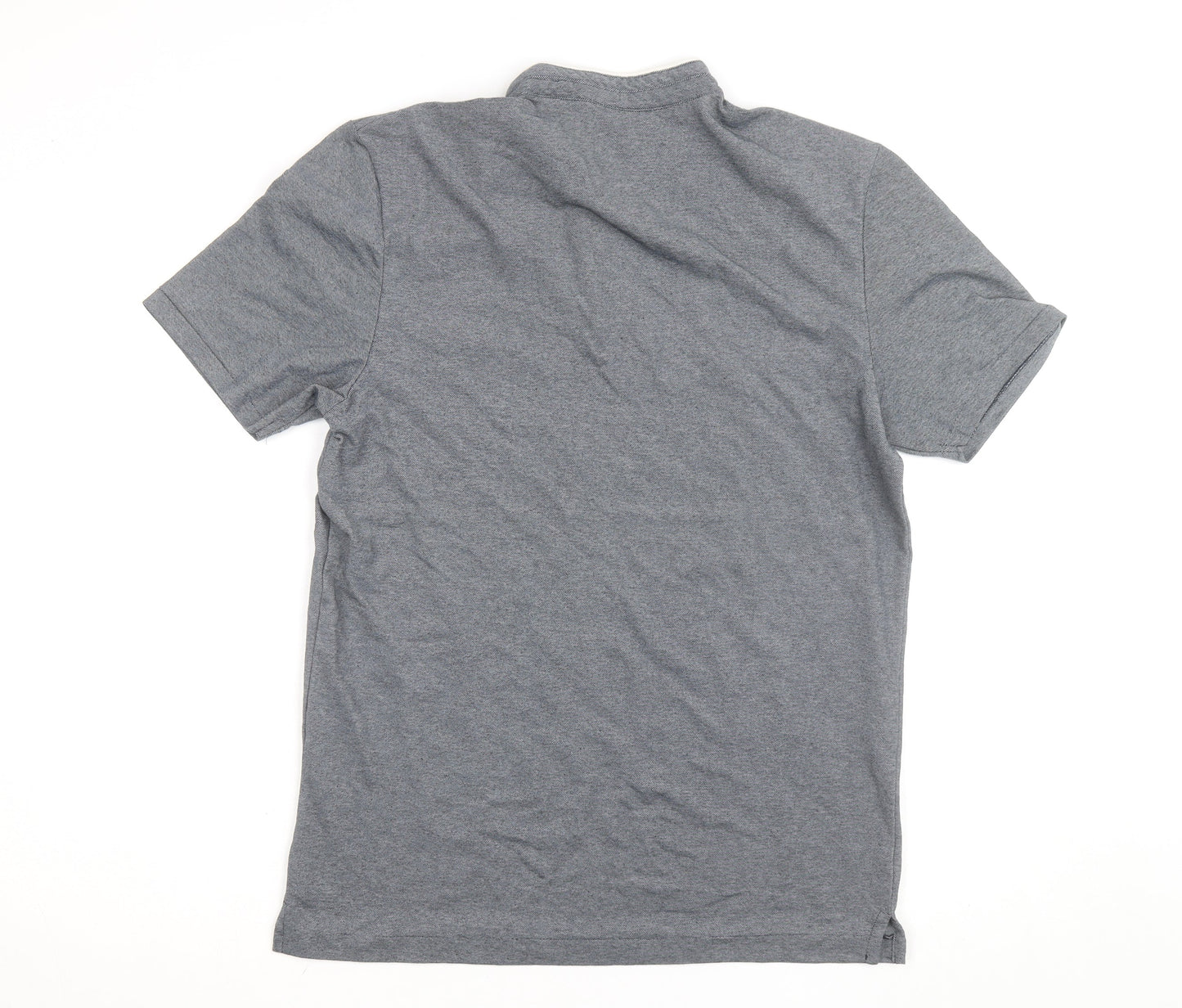 Springfield Men’s Grey Mao Collar Polo Shirt Size L