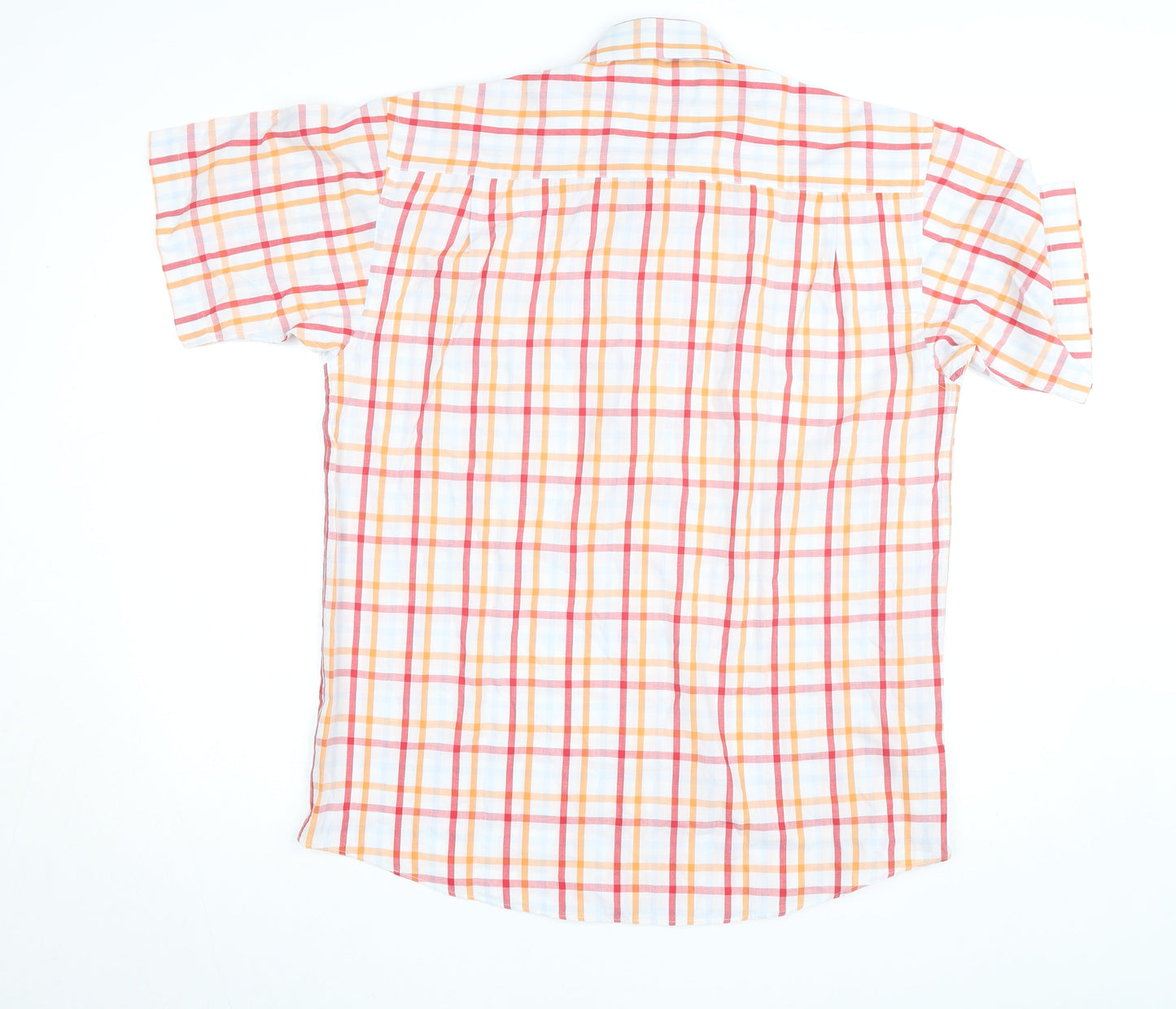 Cedarwood State Men's Multicoloured Check Short Sleeve Button-Up Shirt L