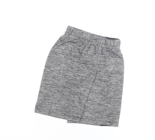 Reebok Boys Grey Athletic Shorts 10 Years Quick Dry Elastic Waist