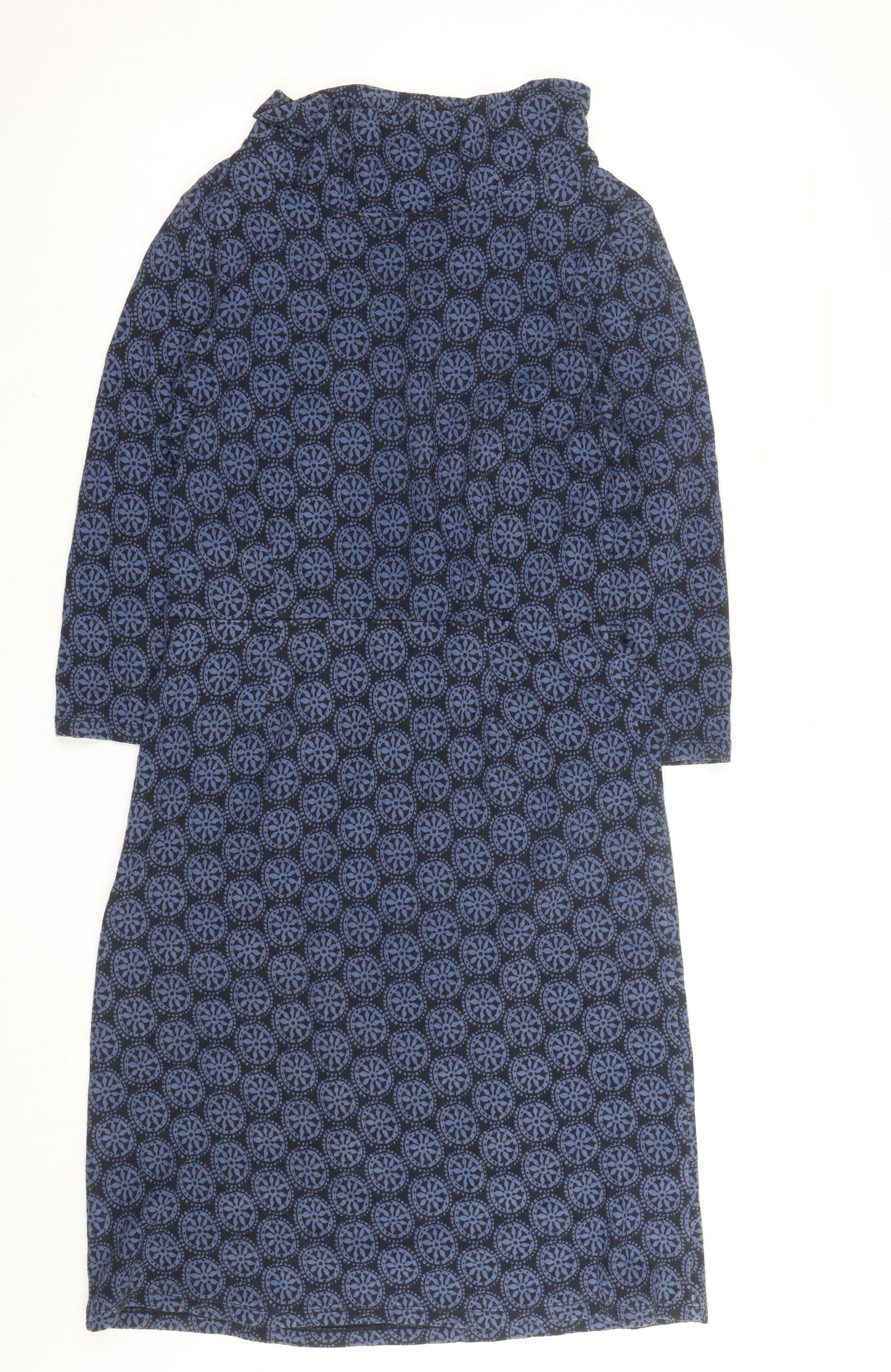 Seasalt Cornwall Women Blue Geometric Shift Dress Size 10