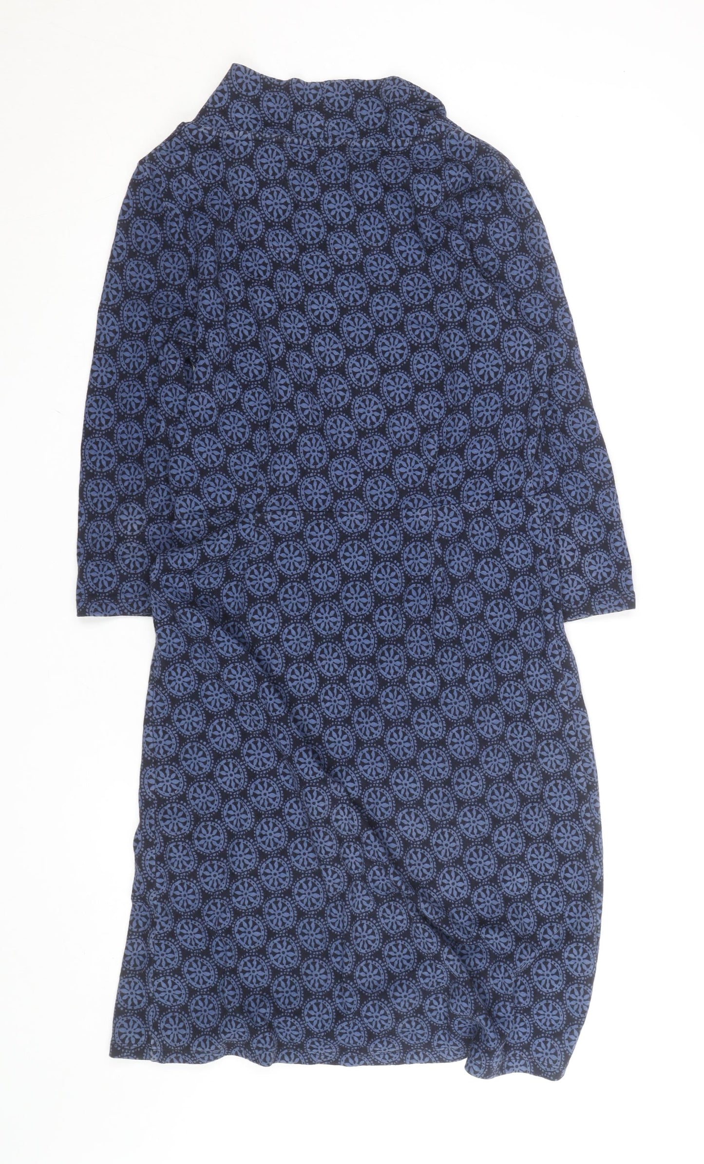 Seasalt Cornwall Women Blue Geometric Shift Dress Size 10