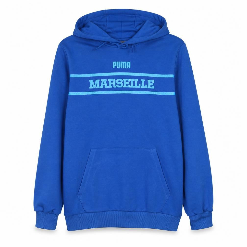 Puma Men's Blue Marseille Pullover Hoodie Size M Sportswear