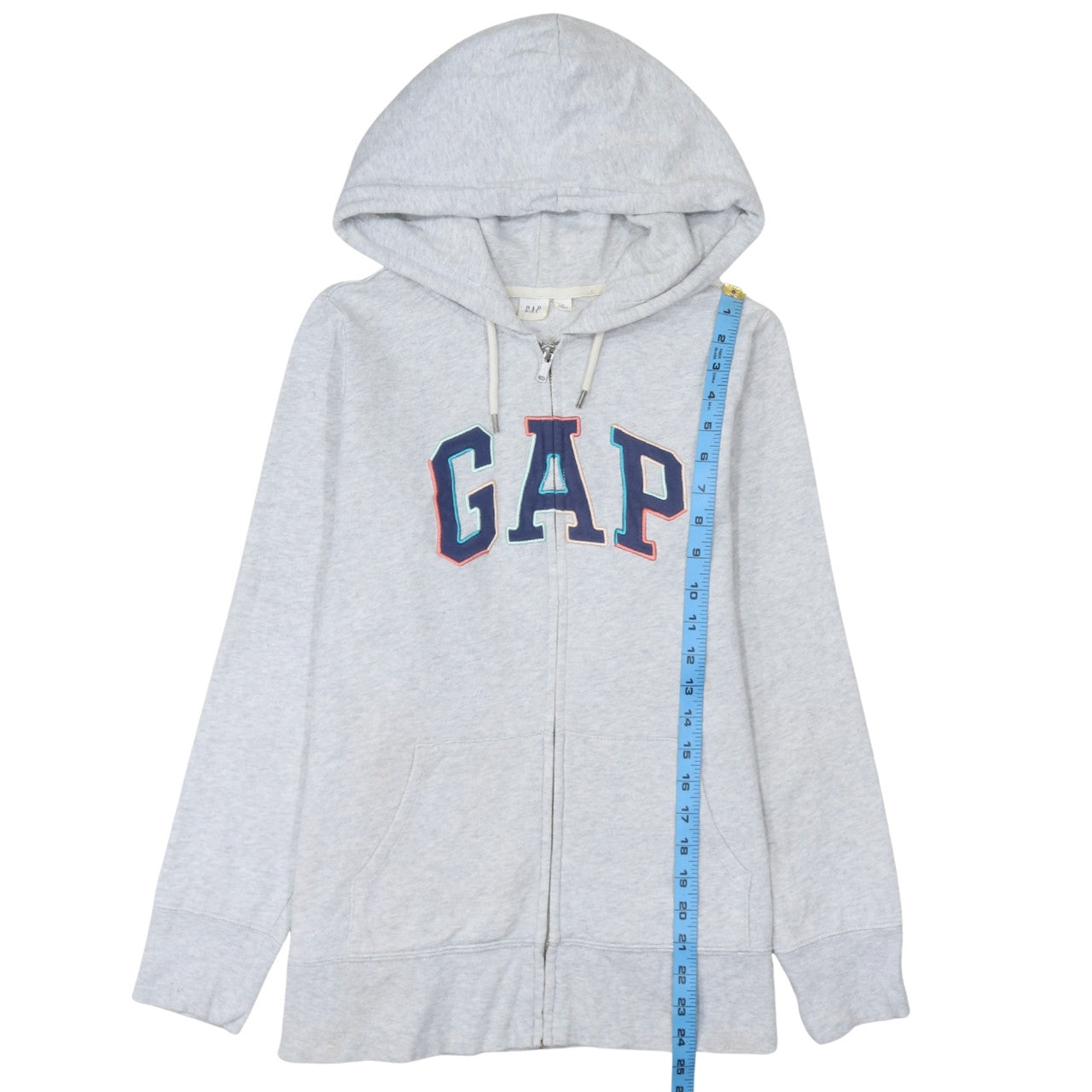 GAP Women Grey Full Zip Hoodie Medium Hooded Sweatshirt Casual