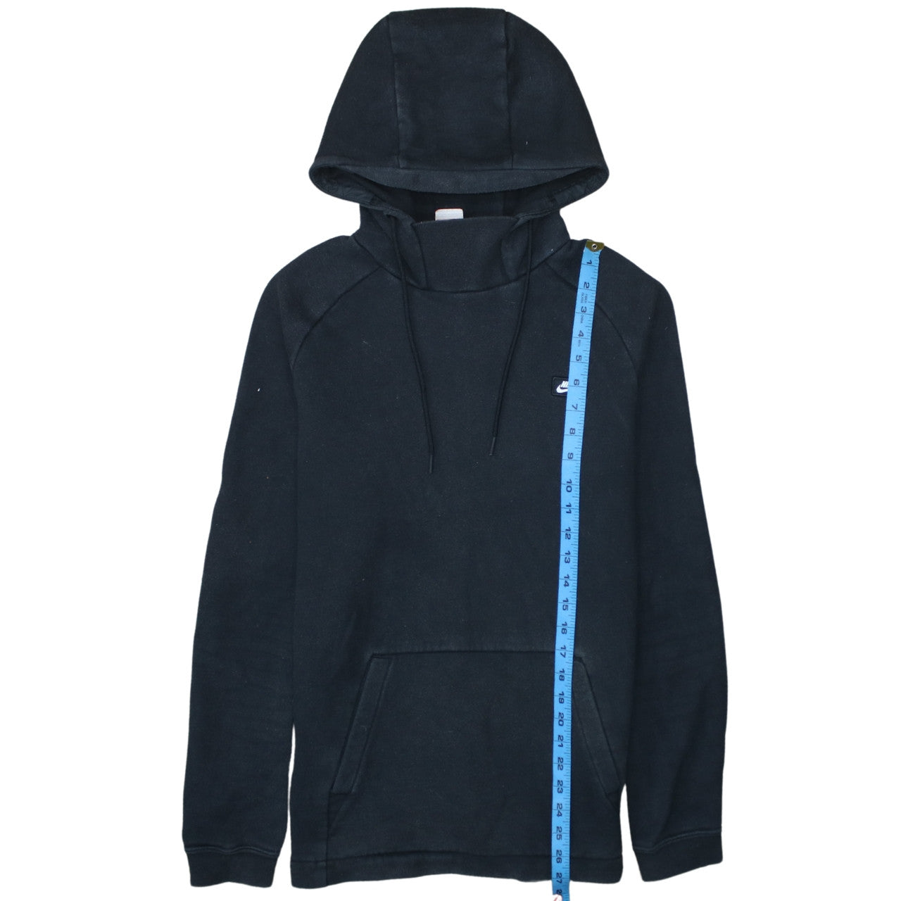 Nike Men's Black Medium Pullover Hoodie with Logo Pocket Detail