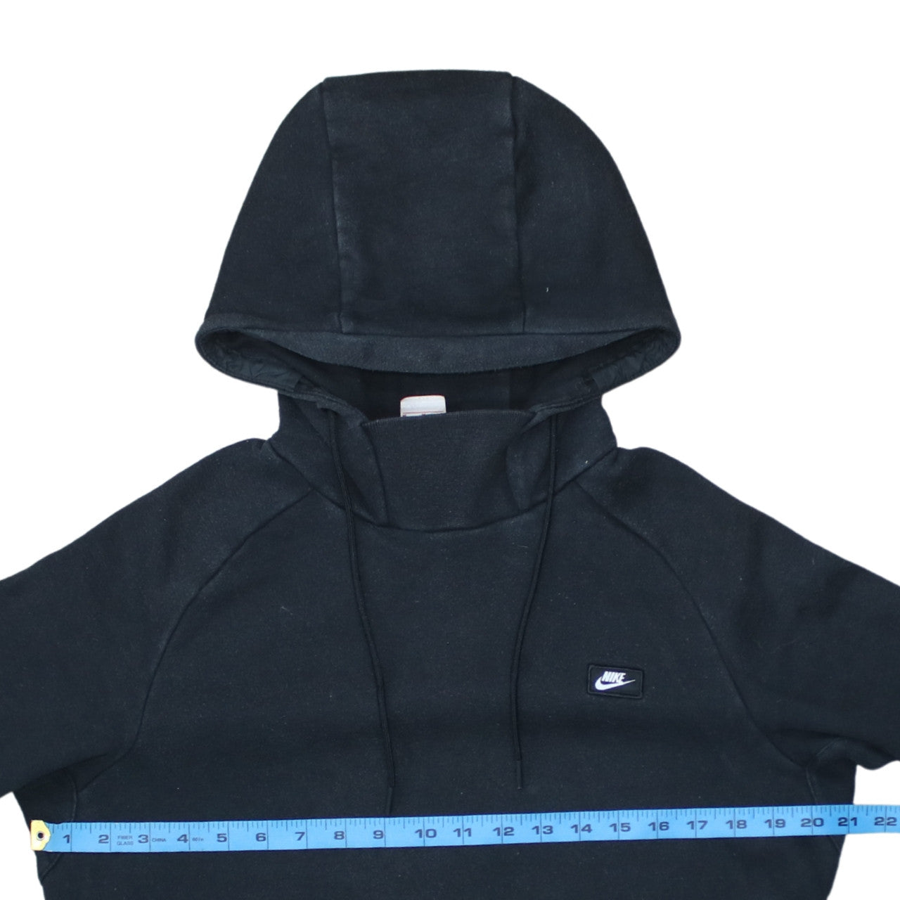 Nike Men's Black Medium Pullover Hoodie with Logo Pocket Detail