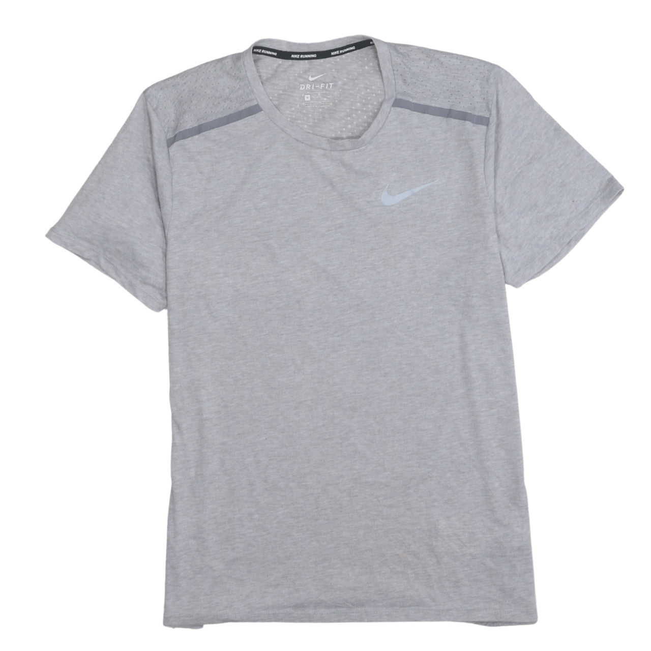 Nike Men's Grey Dri-FIT Running T-Shirt Size M
