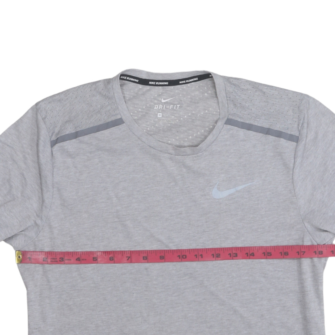 Nike Men's Grey Dri-FIT Running T-Shirt Size M