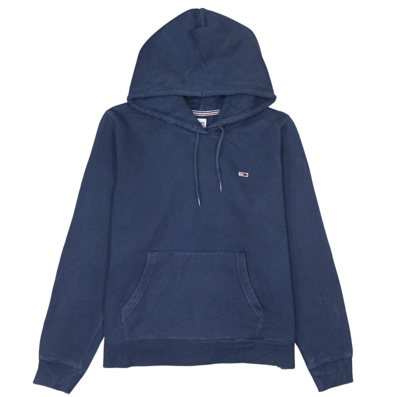 Tommy Jeans Women's Blue Pullover Hoodie Size L Cotton Blend