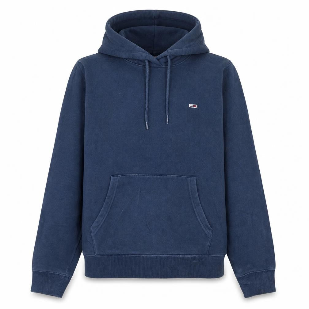 Tommy Jeans Women's Blue Pullover Hoodie Size L Cotton Blend