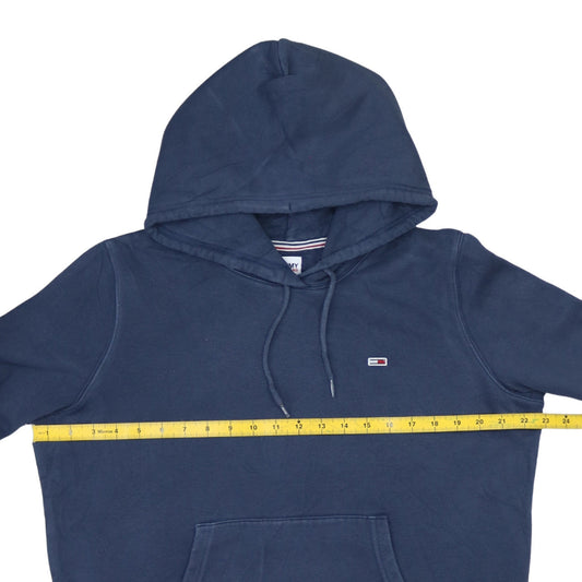 Tommy Jeans Women's Blue Pullover Hoodie Size L Cotton Blend