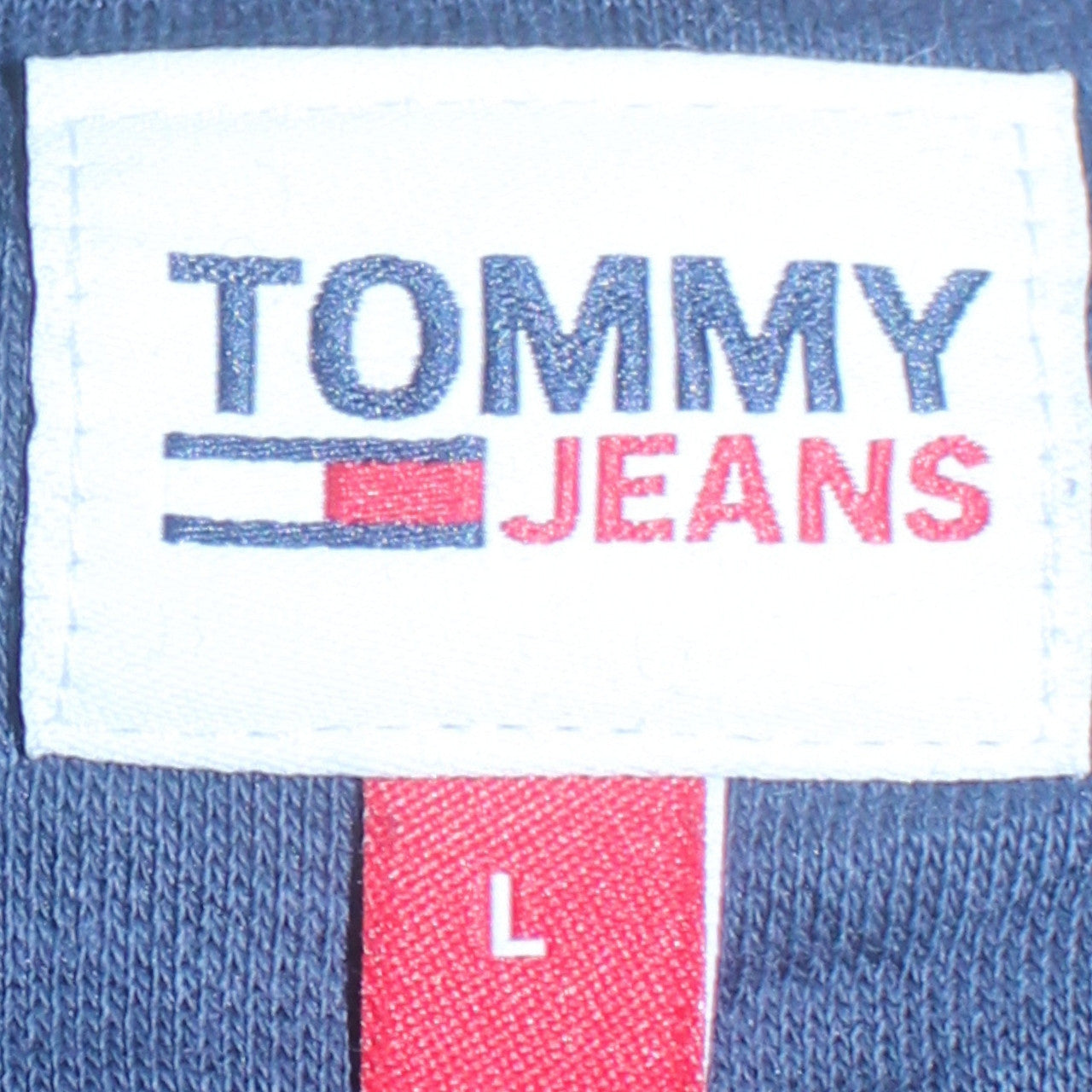 Tommy Jeans Women's Blue Pullover Hoodie Size L Cotton Blend