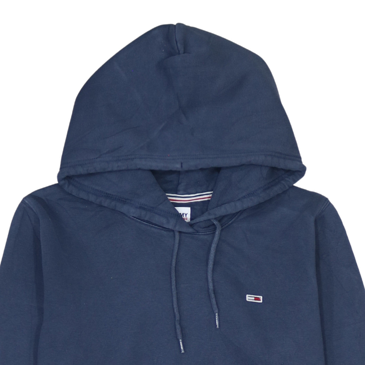 Tommy Jeans Women's Blue Pullover Hoodie Size L Cotton Blend