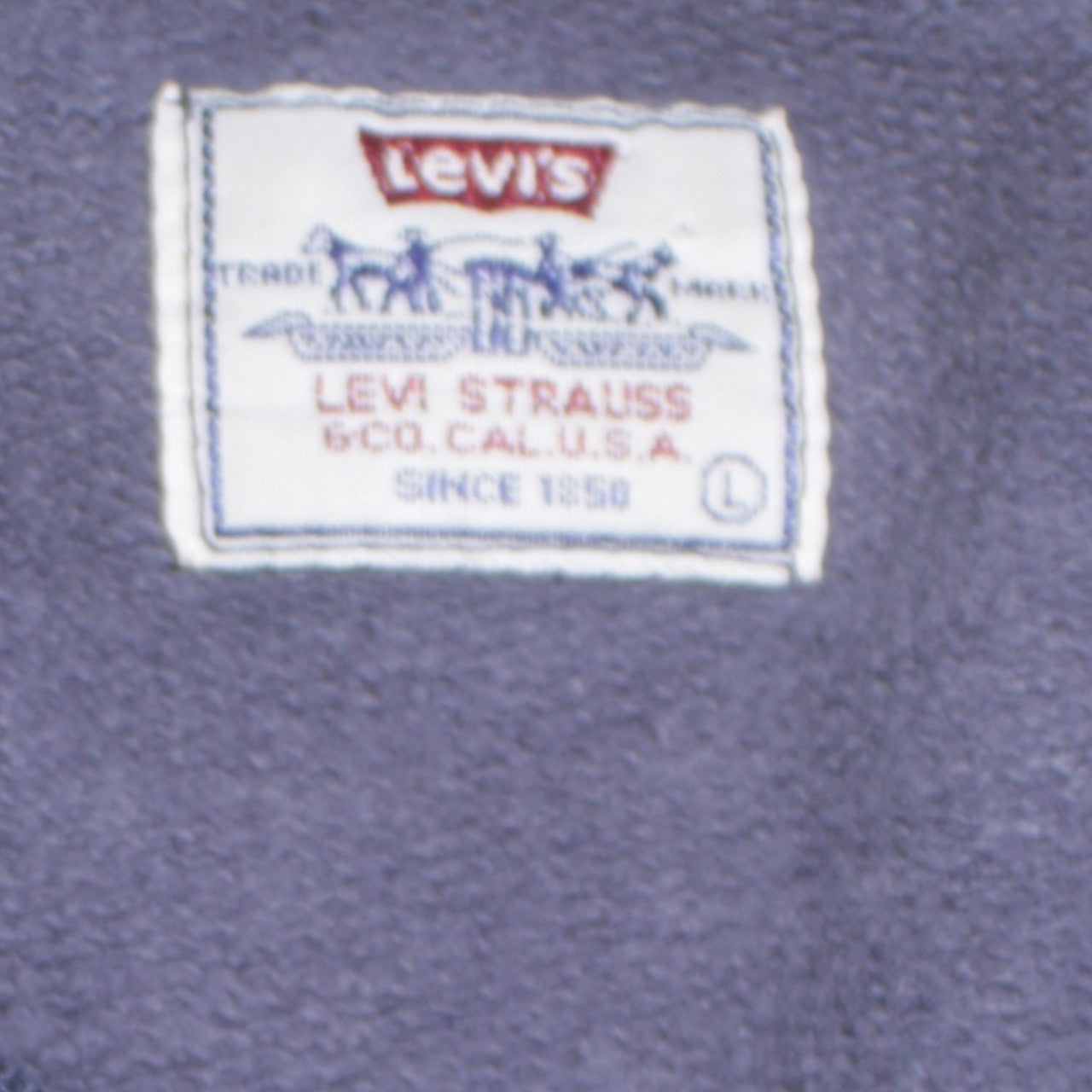 Levi's Men's Blue Crew Neck Fleece Sweatshirt Size L Vintage Pullover