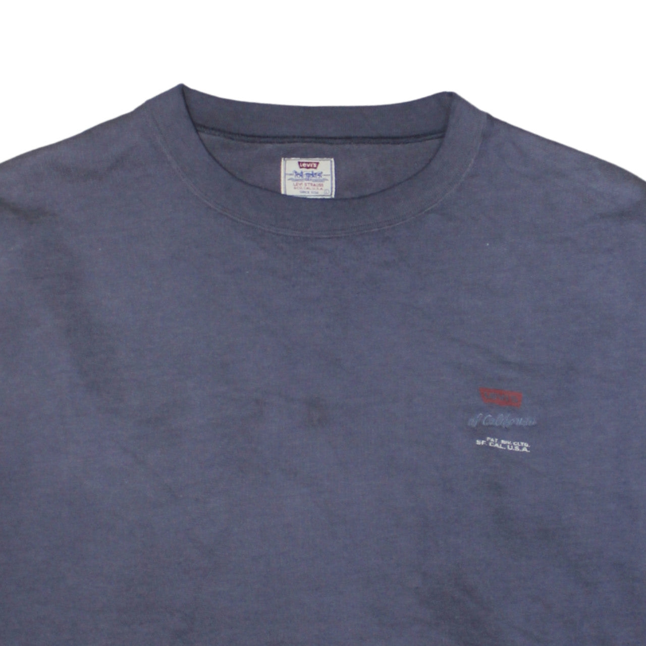Levi's Men's Blue Crew Neck Fleece Sweatshirt Size L Vintage Pullover