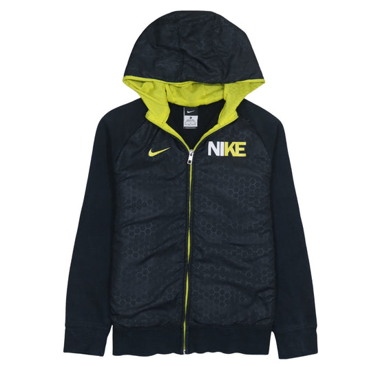 Nike Boys Black Full Zip Hoodie XL 13-15 Years Sports Fleece Zip Up