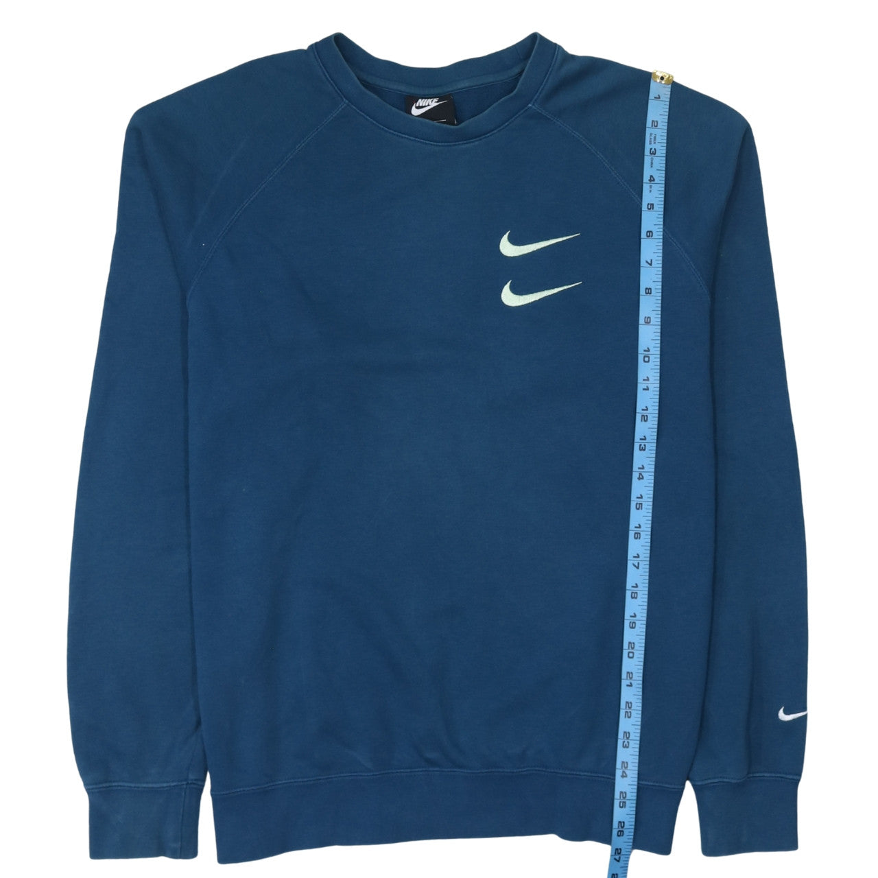 Nike Men's Blue Pullover Sweatshirt L Logo Graphic Crew Neck