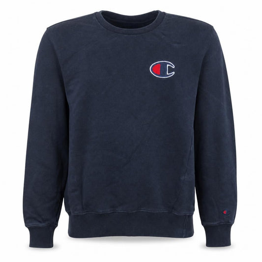 Champion Men's Black Small Crew Neck Pullover Sweatshirt