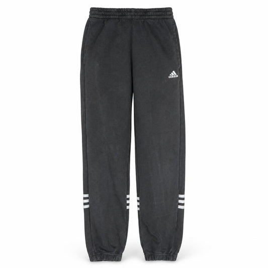 Adidas Boys Black Track Pants 11-12 Years Elastic Waist Fleece Joggers
