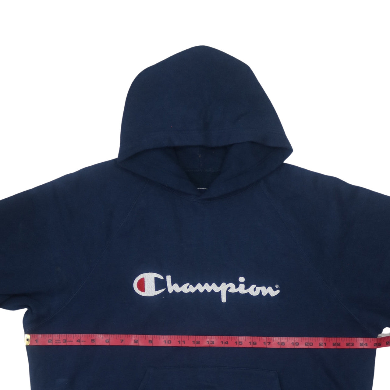 Champion Men's Blue Pullover Hoodie L Embroidered Logo