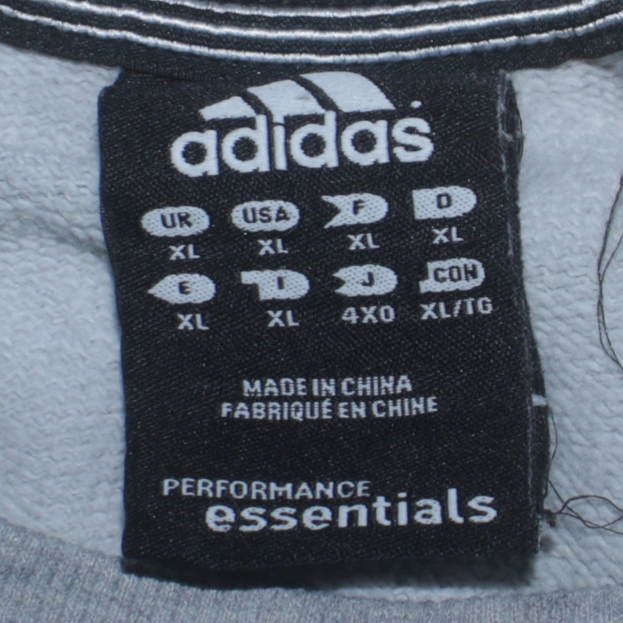 Adidas Men Grey XL Pullover Sweatshirt Crew Neck Sports Top