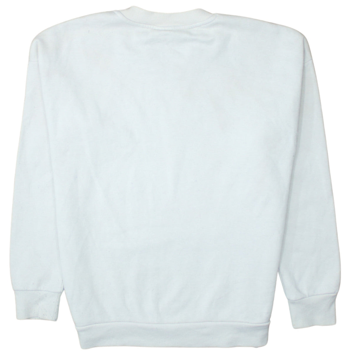 Brand and care label for Disney Mickey Mouse White Sweatshirt Women UK 12-14 Pullover Cotton Blend