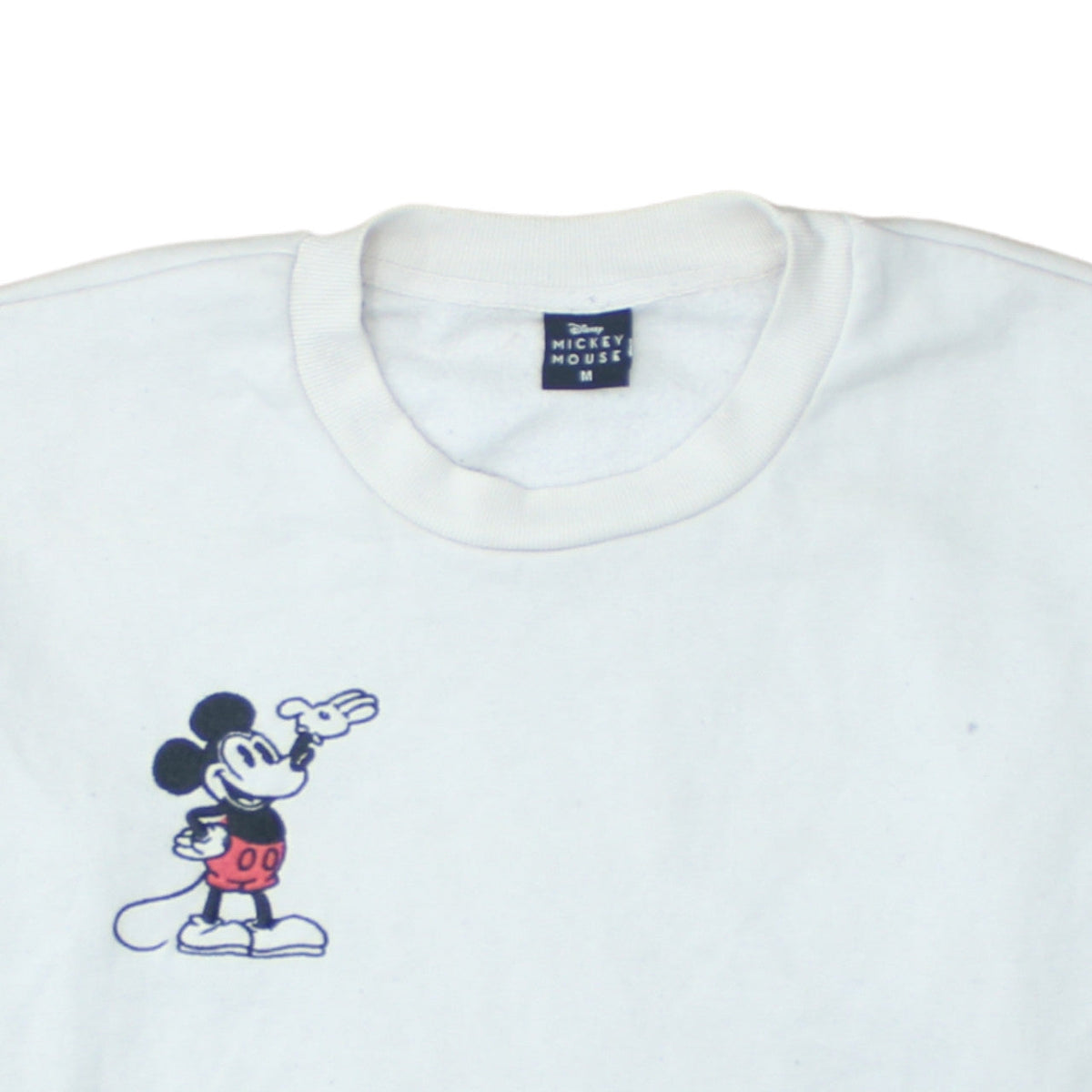 Additional view of Disney Mickey Mouse White Sweatshirt Women UK 12-14 Pullover Cotton Blend
