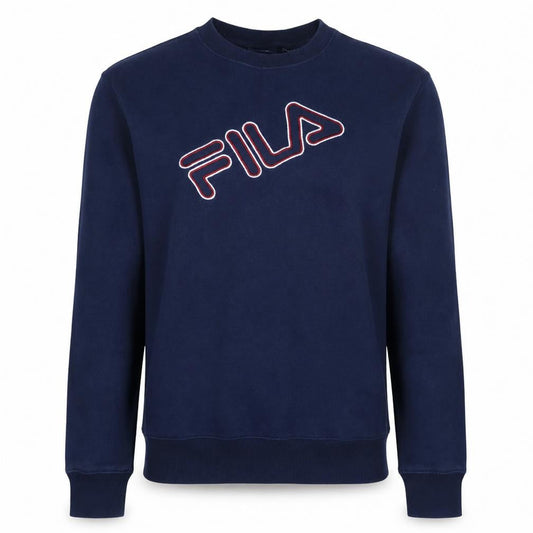 Fila Womens Navy Blue Crew Neck Logo Sweatshirt XL Cotton Blend