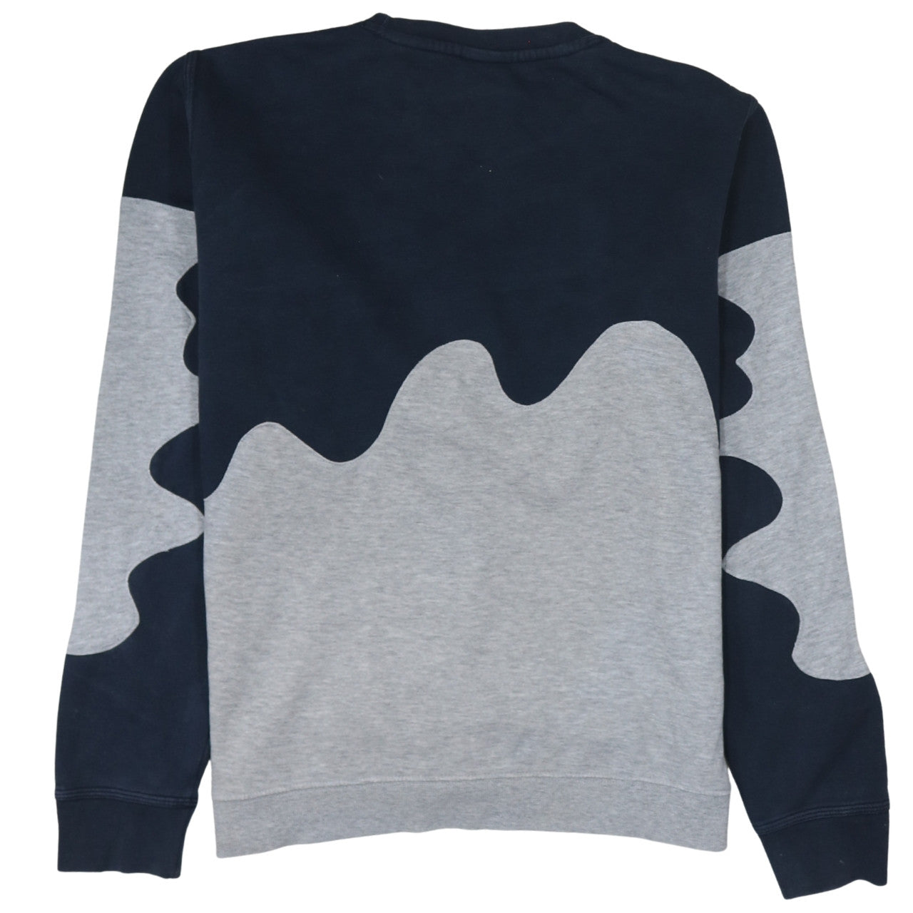Nike Men's Grey and Blue Pullover Sweatshirt L Sports Crew Neck