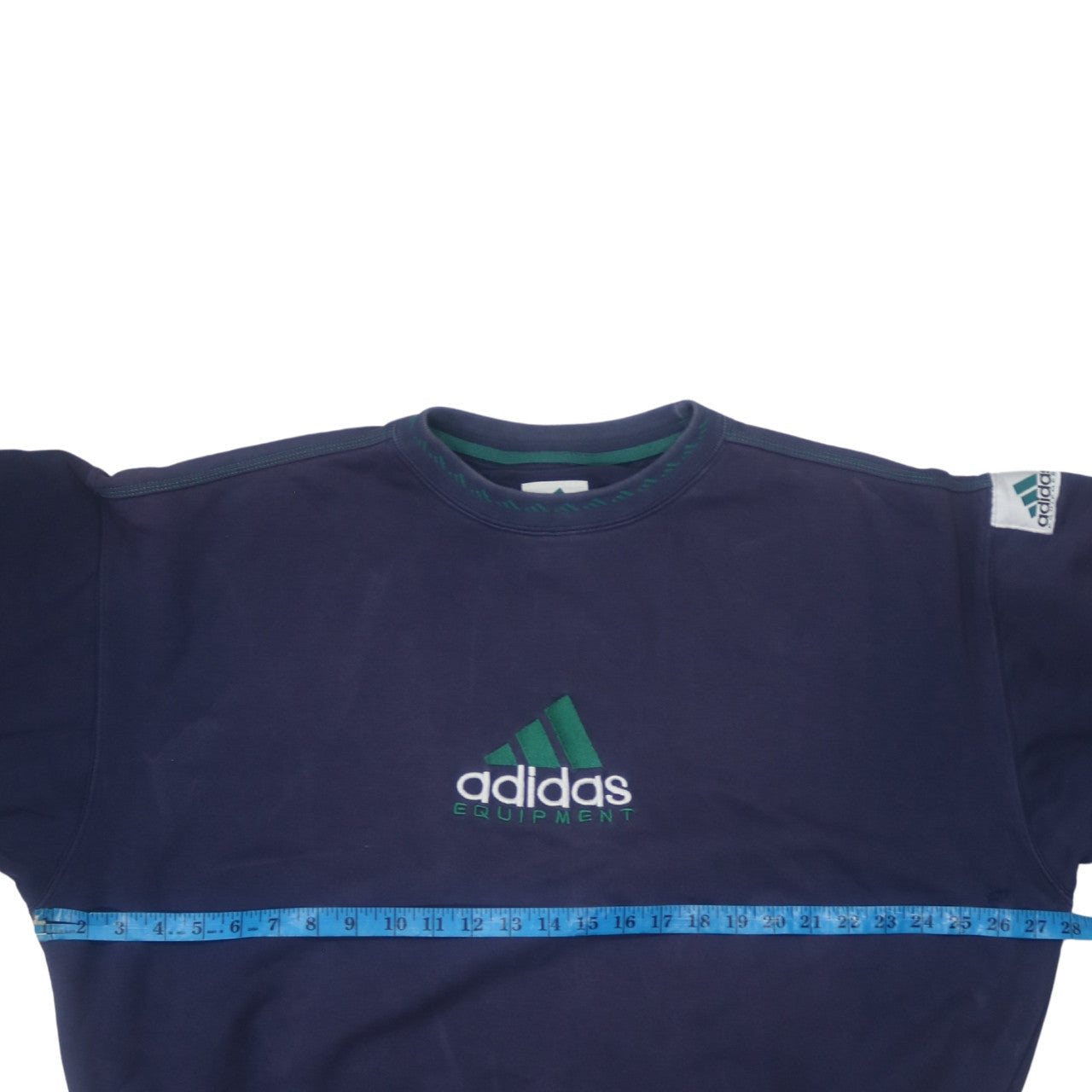 Adidas Men Blue Embroidered 90s Equipment Sweatshirt Size L