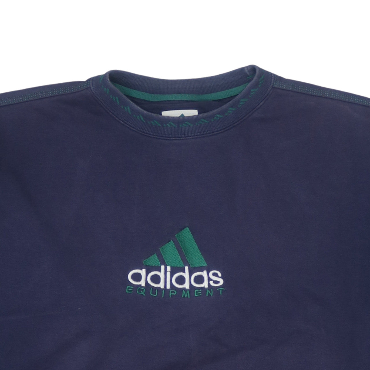 Adidas Men Blue Embroidered 90s Equipment Sweatshirt Size L