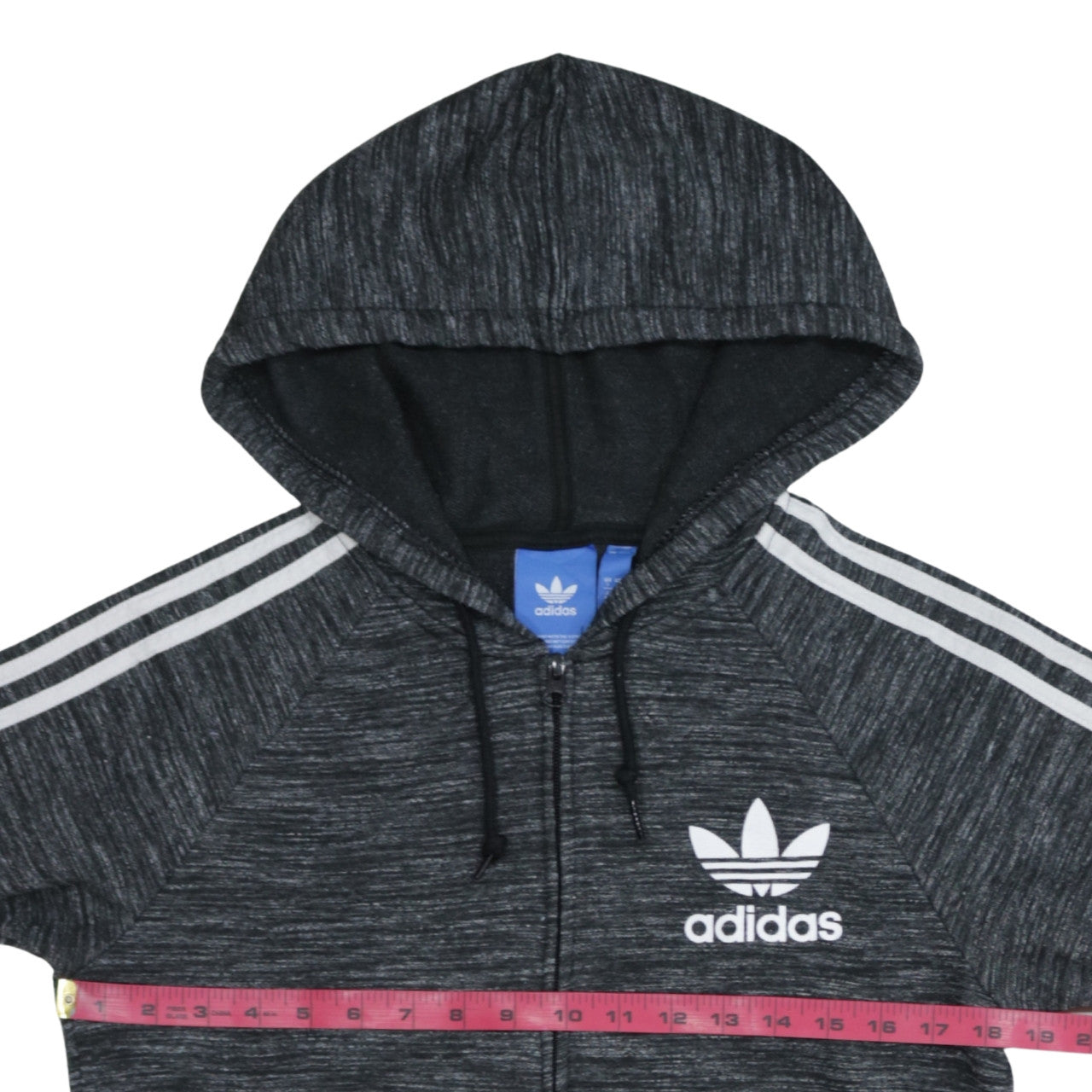 Adidas Men's Grey Full Zip Hoodie Size S Sportswear